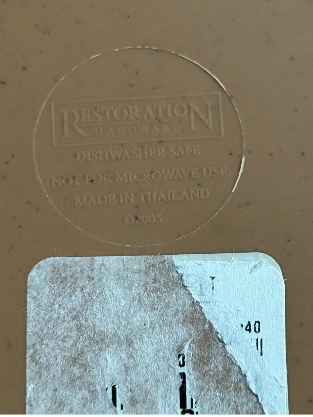 Restoration Hardware Melamine 12” Charger/Plates. Set of 4 Yellow-Gold.